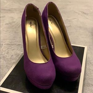 Purple Suede High Pumps